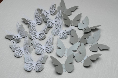 Set schmetterlinge - set, 3d