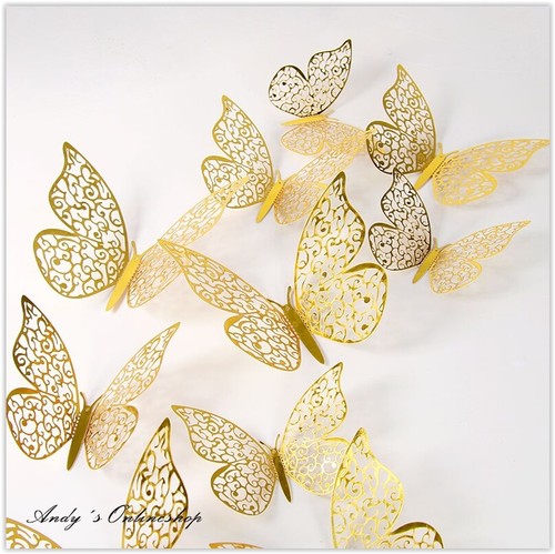 Schmetterlinge silber gold - 3d,