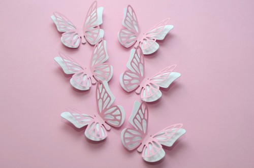 Set schmetterlinge rosa - set,