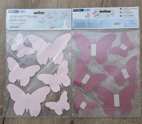 Set schmetterling aufkleber - set, 3d
