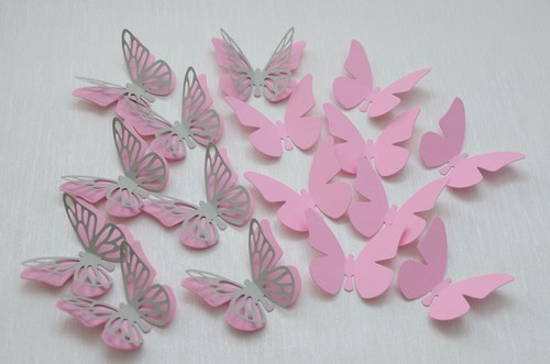 Set schmetterlinge rosa - set,