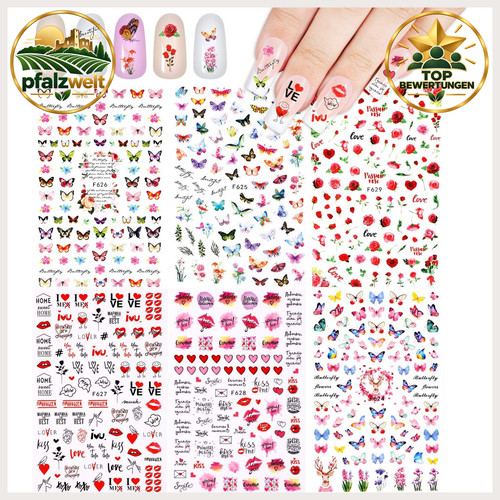 Nagelsticker schmetterlinge - 3d,